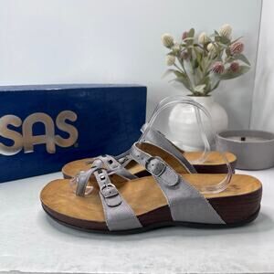 SAS Jett Leather Comfort Sport Walking Sandal Steel Embellishments Women 12W